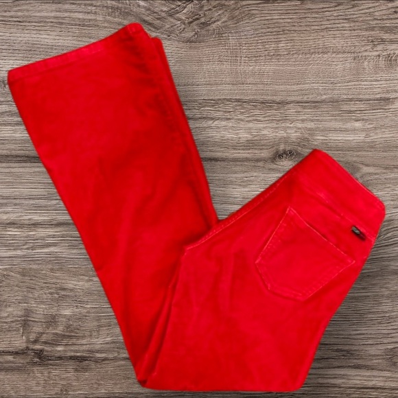 TOMMY JEANS Red Hot Retro Hip-hugger Corduroy Pants Size 5 - Picture 4 of 9